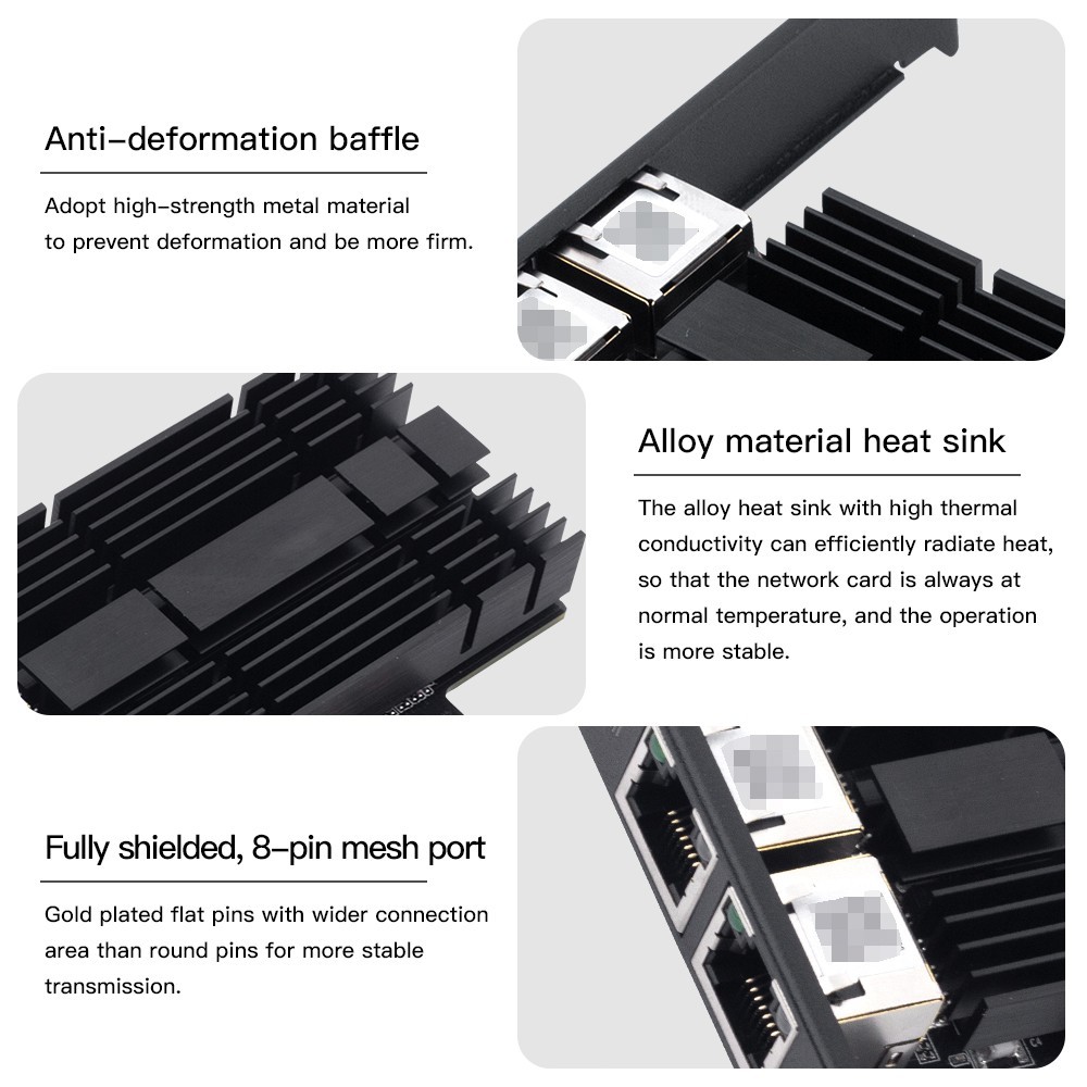2.5G Dual Port PCIe NIC for Intel I226 2500Mbps RJ45 Low-Profile Win/Mac/Linux