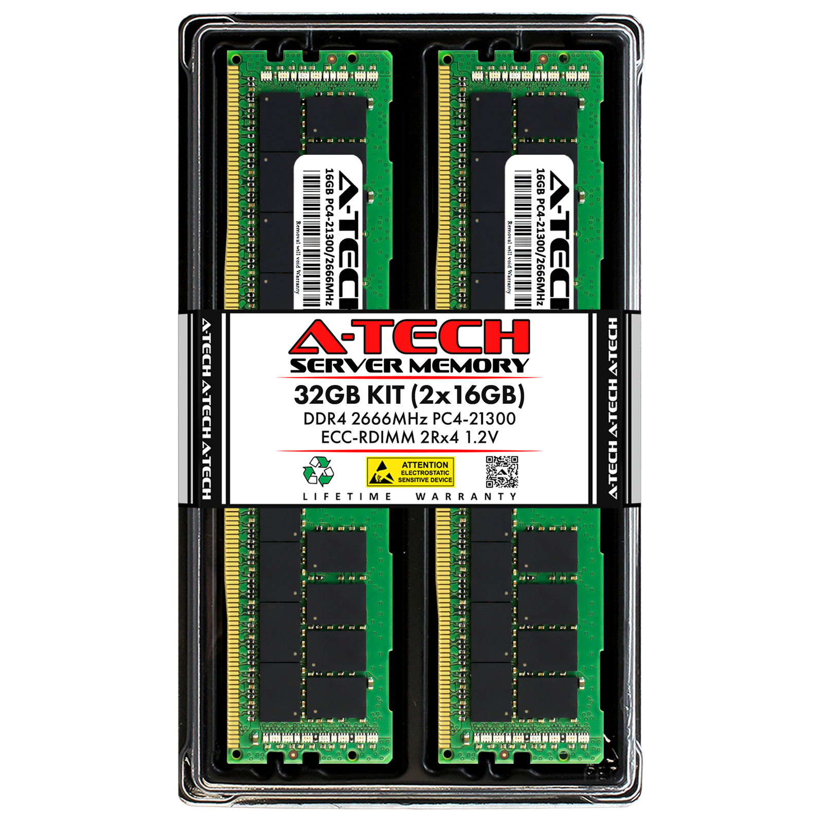 32GB 2x 16GB PC4-2666 RDIMM Tyan B7079F77CV10HR-2T B7119F77V14HR-2T-N Memory RAM
