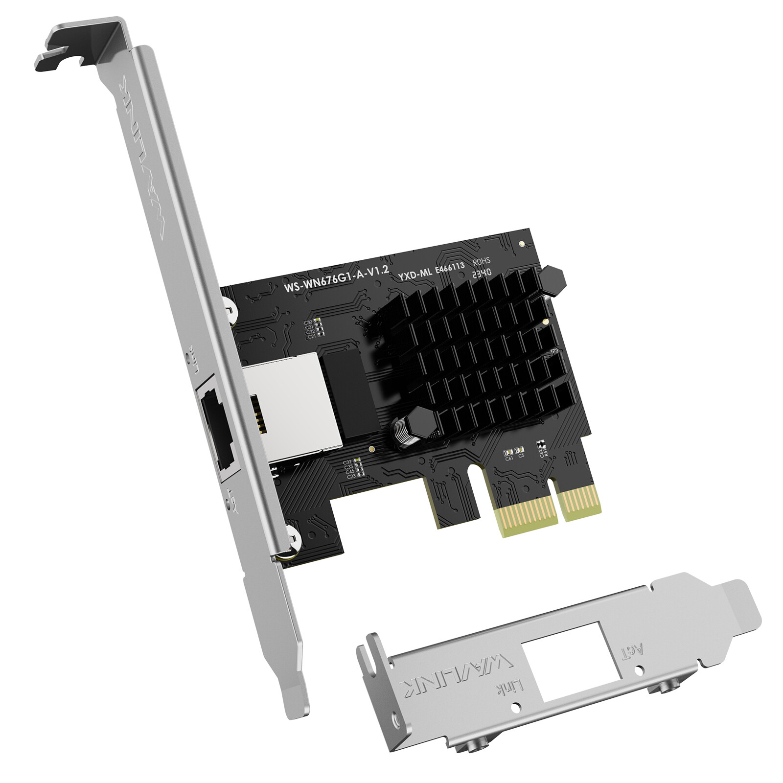 2500/1000/100Mbps 2.5G Base-T PCIe Network Card PCI Express Ethernet Adapter