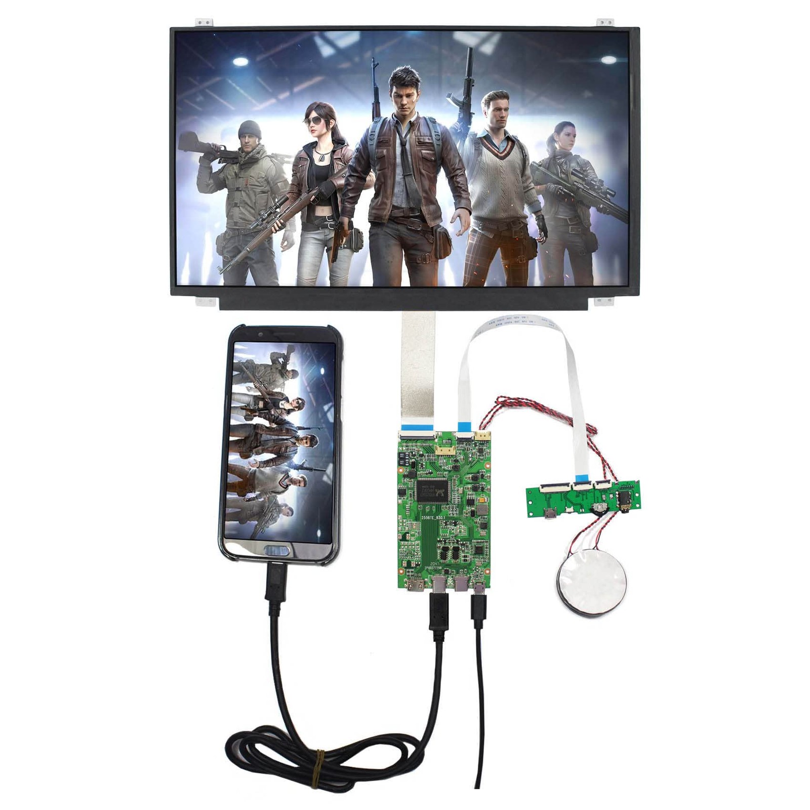 FanyiTek USB C Type C HDMI Controller Board 40 pin for 15.6 1920×1080 NV156FHM-T