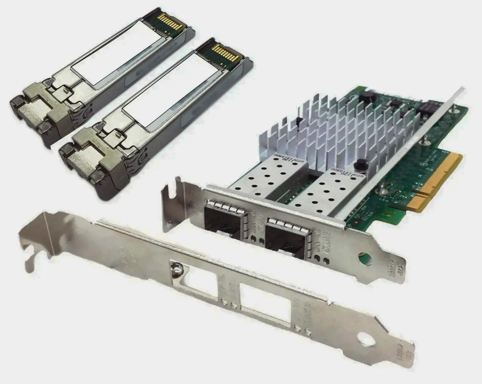 10GB SFP+ Dual Port X520-DA2 Intel Ethernet Server Adapter Yottamark + 2x Optics