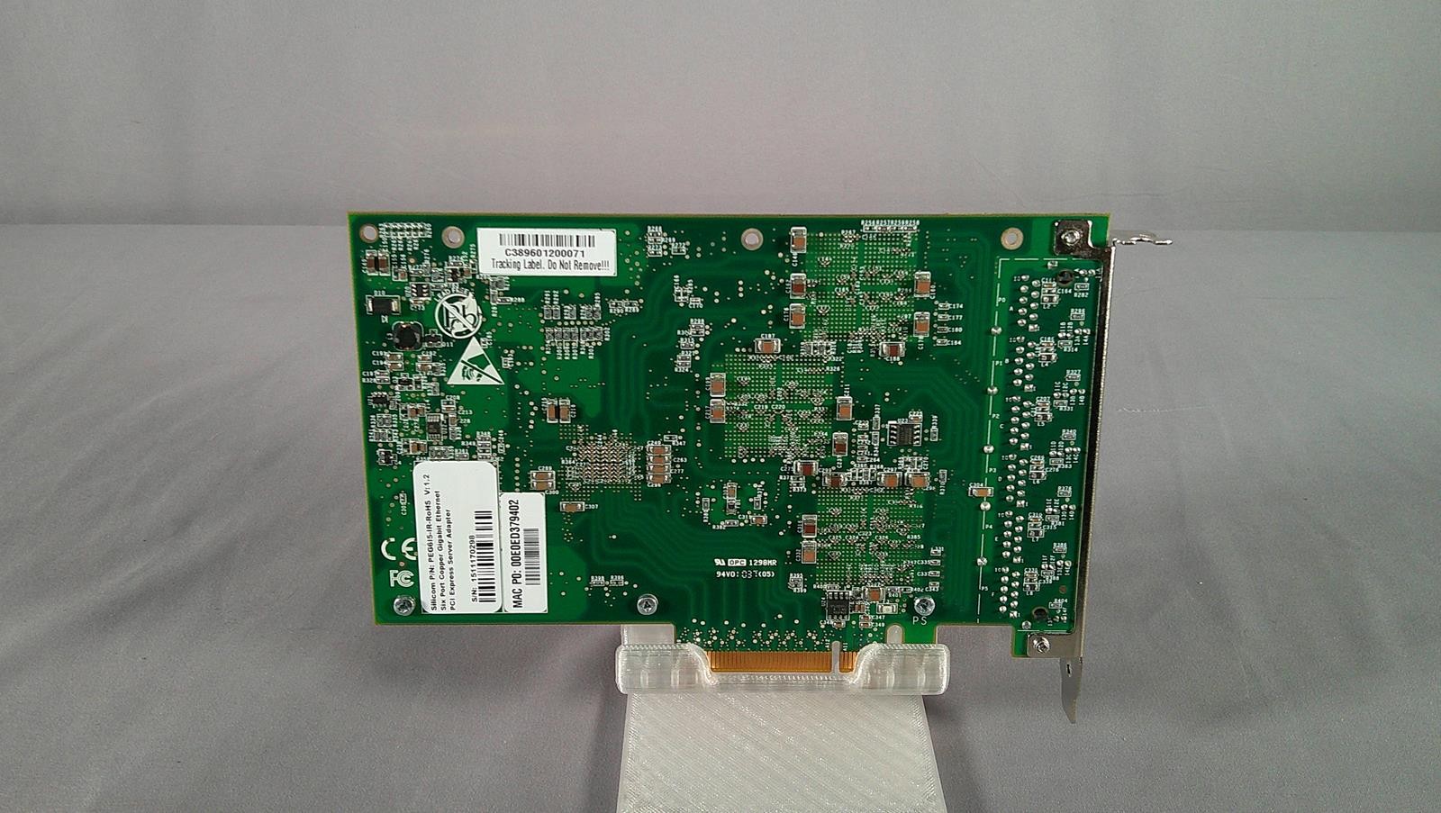 SILICOM PEG6I5 Six-Port Gigabit Ethernet PCIe Network Adapter **USED EXCELLENT**