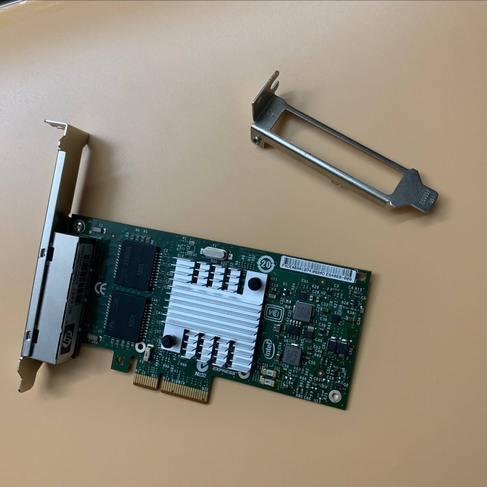 HP NC365T 1Gb Quad Port PCI-E Ethernet Server Adapter 593720-001 Intel I340-T4