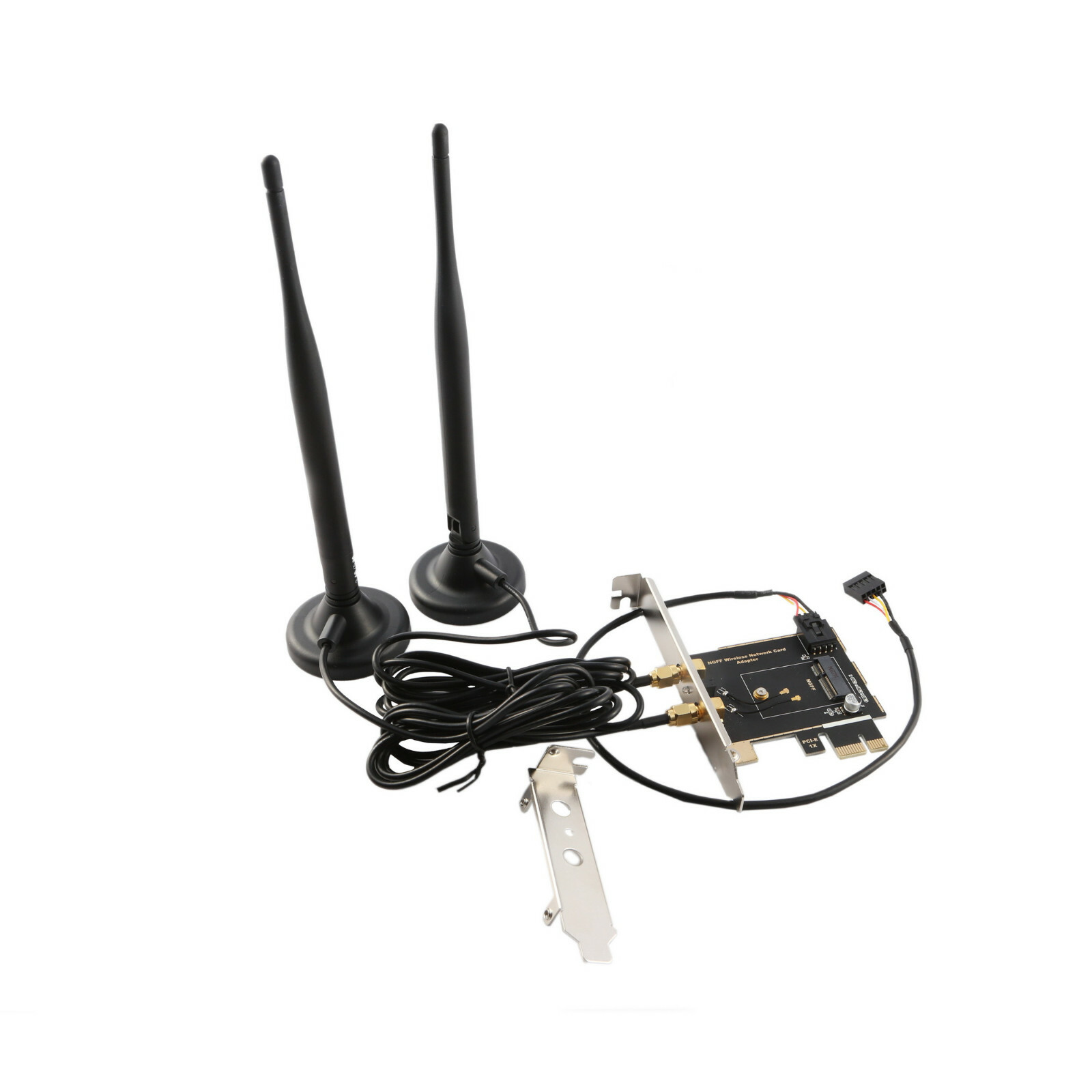 HiRO H50344 M.2 NGFF 2230 to PCIE PCI-E x1 Adapter Converter 5dBi Antenna BT USB