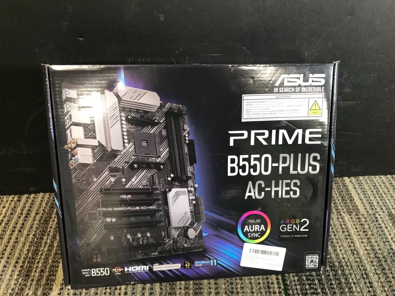 Asus Prime B550-Plus AC-HES AM4 ATX AMD DDR4 Motherboard **