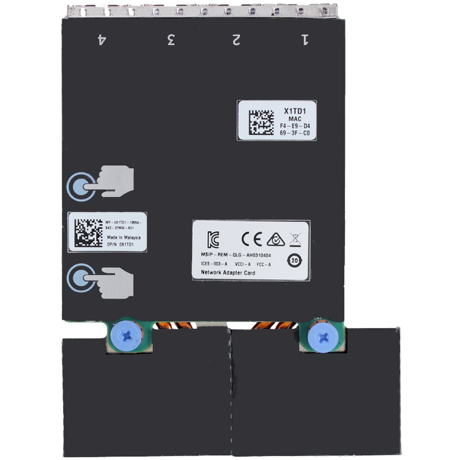 Dell QLogic FastLinQ QL41164 10Gb Quad Port RJ45 CNA rNDC (X1TD1)