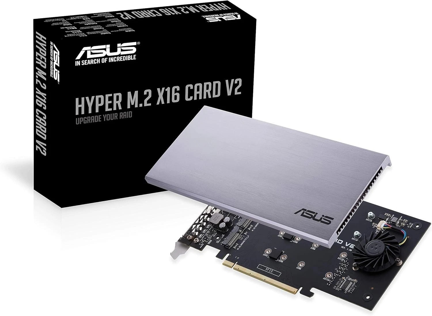 Hyper M.2 Expansion Card 4x NVMe PCIe 3.0 128Gbps RAID Intel VROC AMD