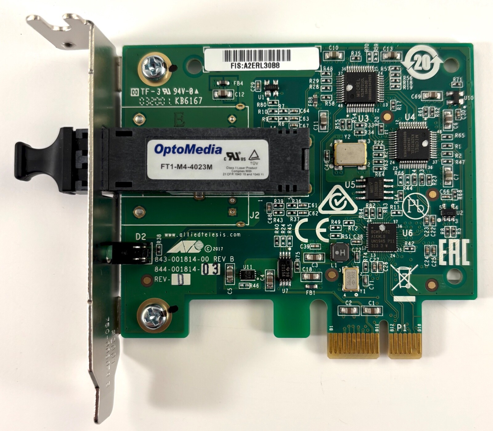 Allied Telesis AT-2711FX/LC-901 Fast Ethernet Fiber Network Interface Card NEW