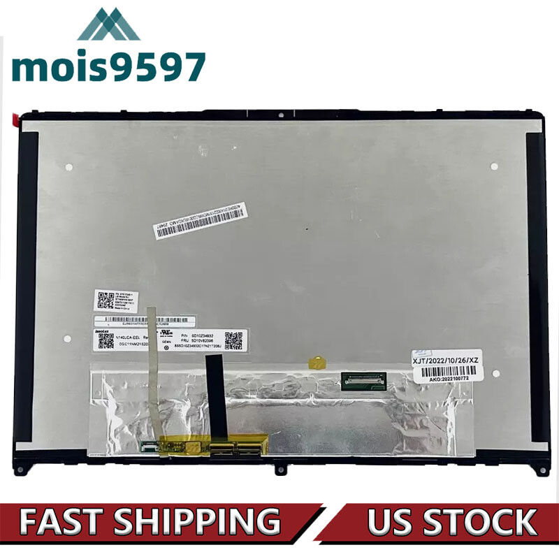 New Lenovo 5D10S39785 5D10S39787 5D10S39788 Lcd Touch Screen w/ Bezel 14″ WUXGA