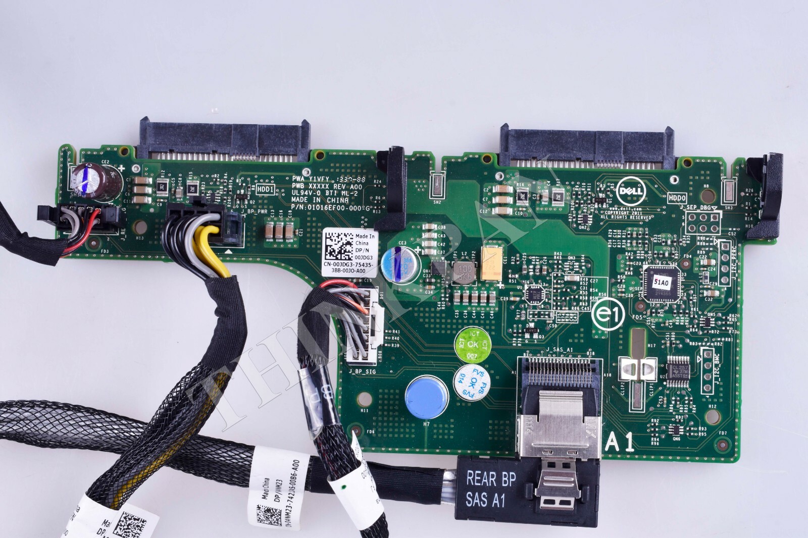 Dell Poweredge R720XD Rear Flex Bay 2.5″ HDD Backplane for 12x 3.5″ LFF Chassis