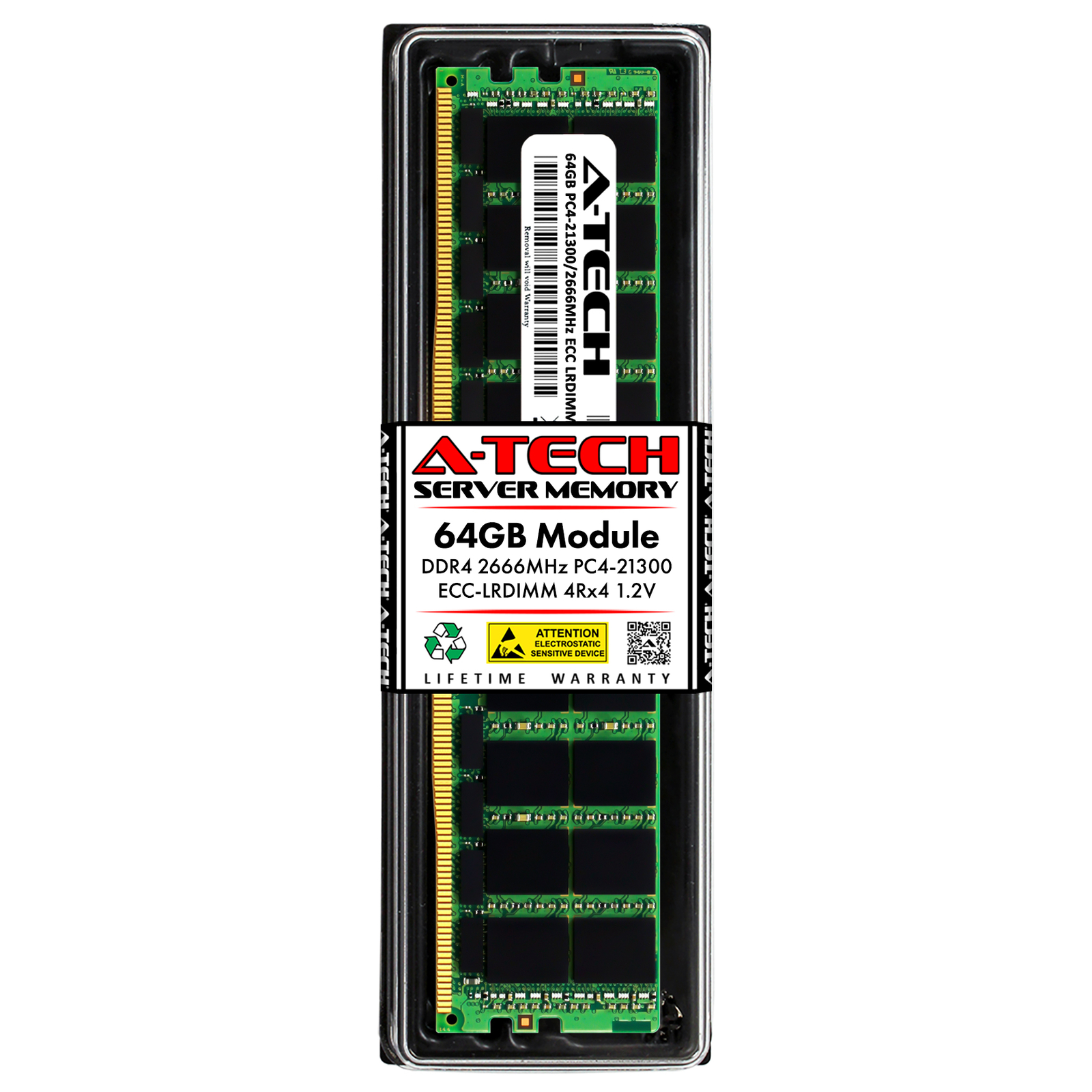 64GB PC4-21300 ECC LR RAM for Dell PowerEdge R640 (SNP4JMGMC/64G Equivalent)