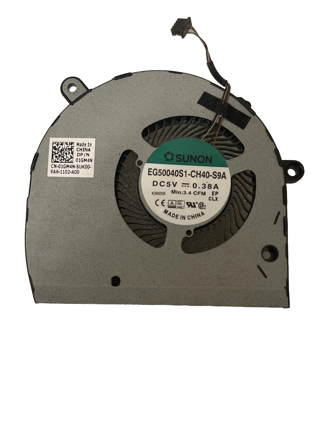 Dell Latitude 5500 Precision 3540 CPU Laptop Cooling Fan 1GM4N 01GM4N P12