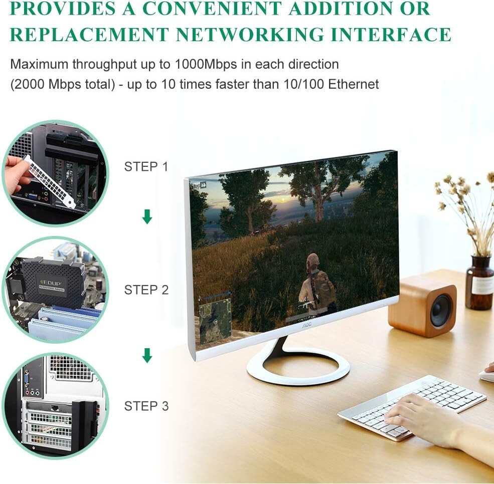 Gigabit Ethernet Pci Express Tarjeta De Red Pci-e 10/100/1000Mbps Rj45 Lan Ad