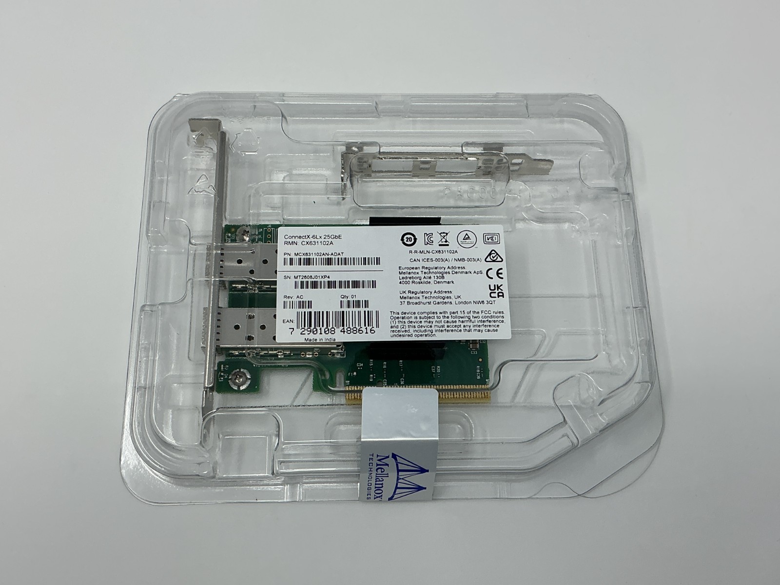 MCX631102AN-ADAT NVIDIA ConnectX6 Lx PCIe4.0 25GbE 2-port SFP28 EN Adapter