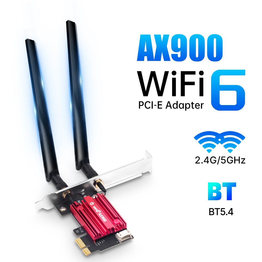 AX900 WiFi 6 PCIe Wireless Card Dual Band Bluetooth Network Adapter for Desktop