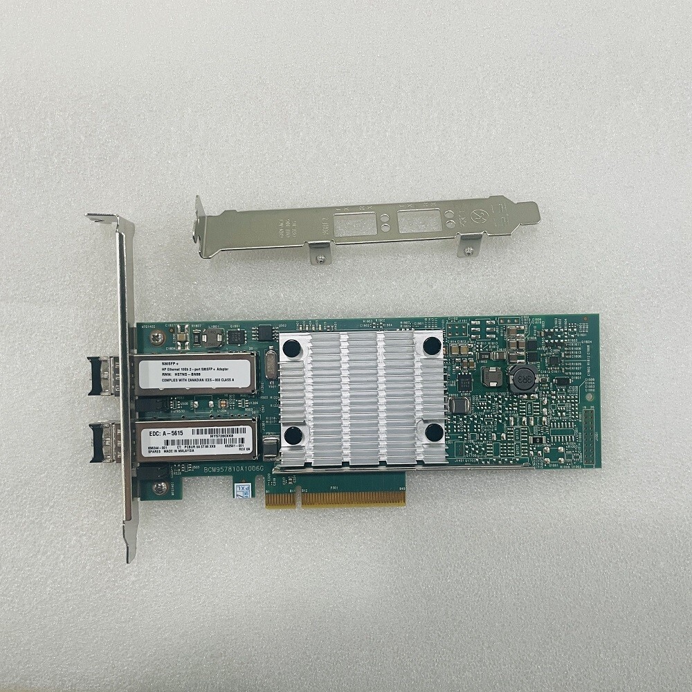 HP 530SFP+ 10Gb Dual Port PCIe Ethernet Adapter Card 656244-001 w/ (2) SFP