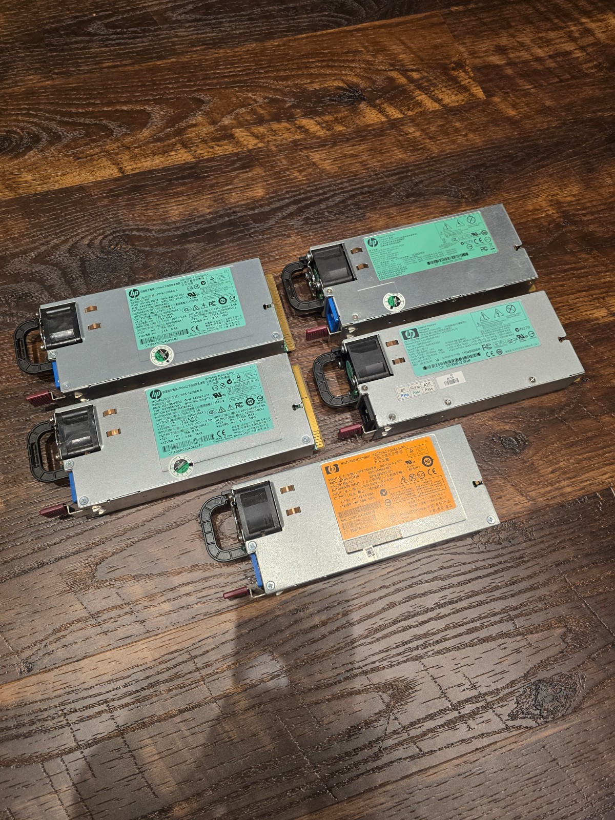 (5x) Hewlett Packard server power supplies for sale (See description for models)