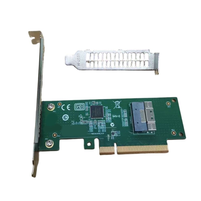 PCIe4.0 X8 to SFF-8654 X8 NVMe PCIe Adapter Converters Card for Desktop PC