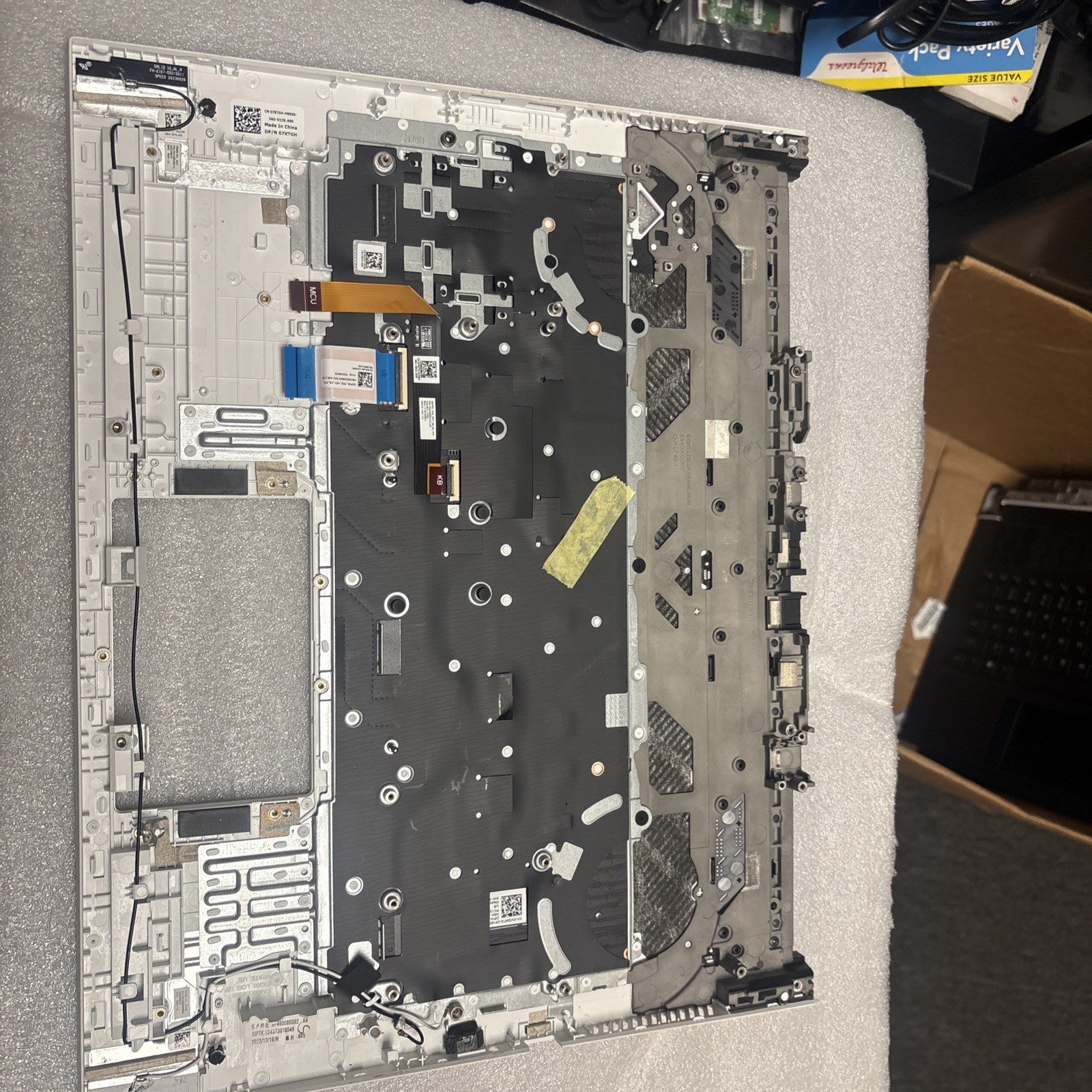 Dell G16 7630 7635 Palmrest W/ Backlit US Keyboard White – 7XTGH 07XTGH M72