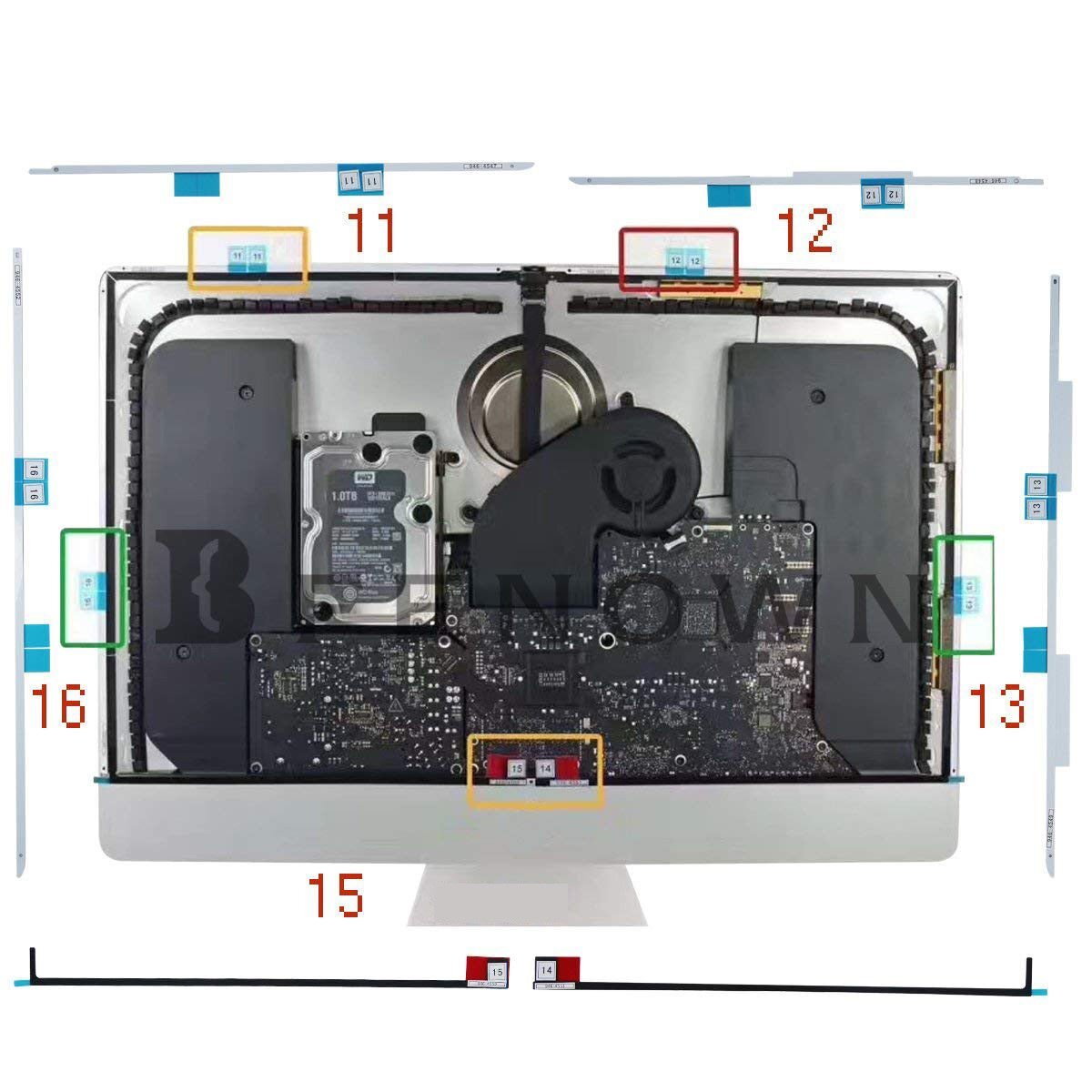 27in For iMac A1419 A2115 A1862 LCD Screen Adhesive Strip Stickers Tape 076-1419