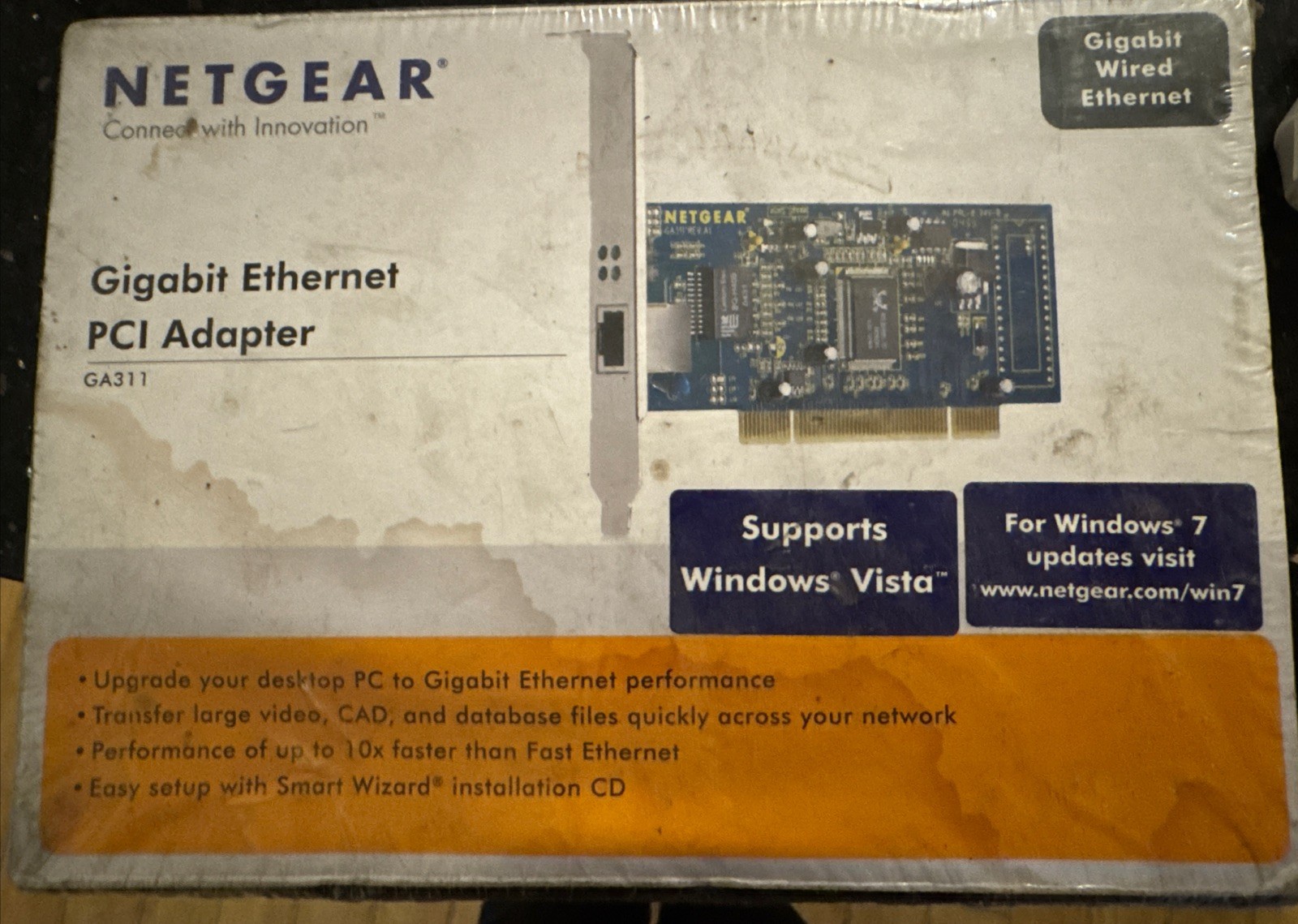 Netgear GA311NA Gigabit Ethernet PCI Adapter New In Box!