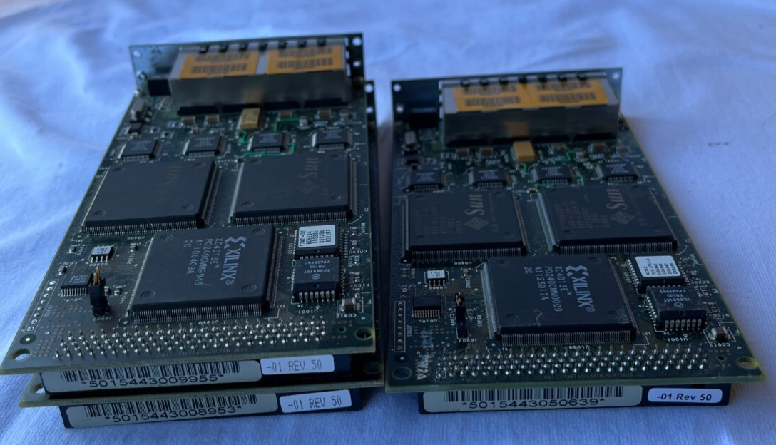 Sun 501-5443 Quad Fast Ethernet SBus Adapter Lot of 3
