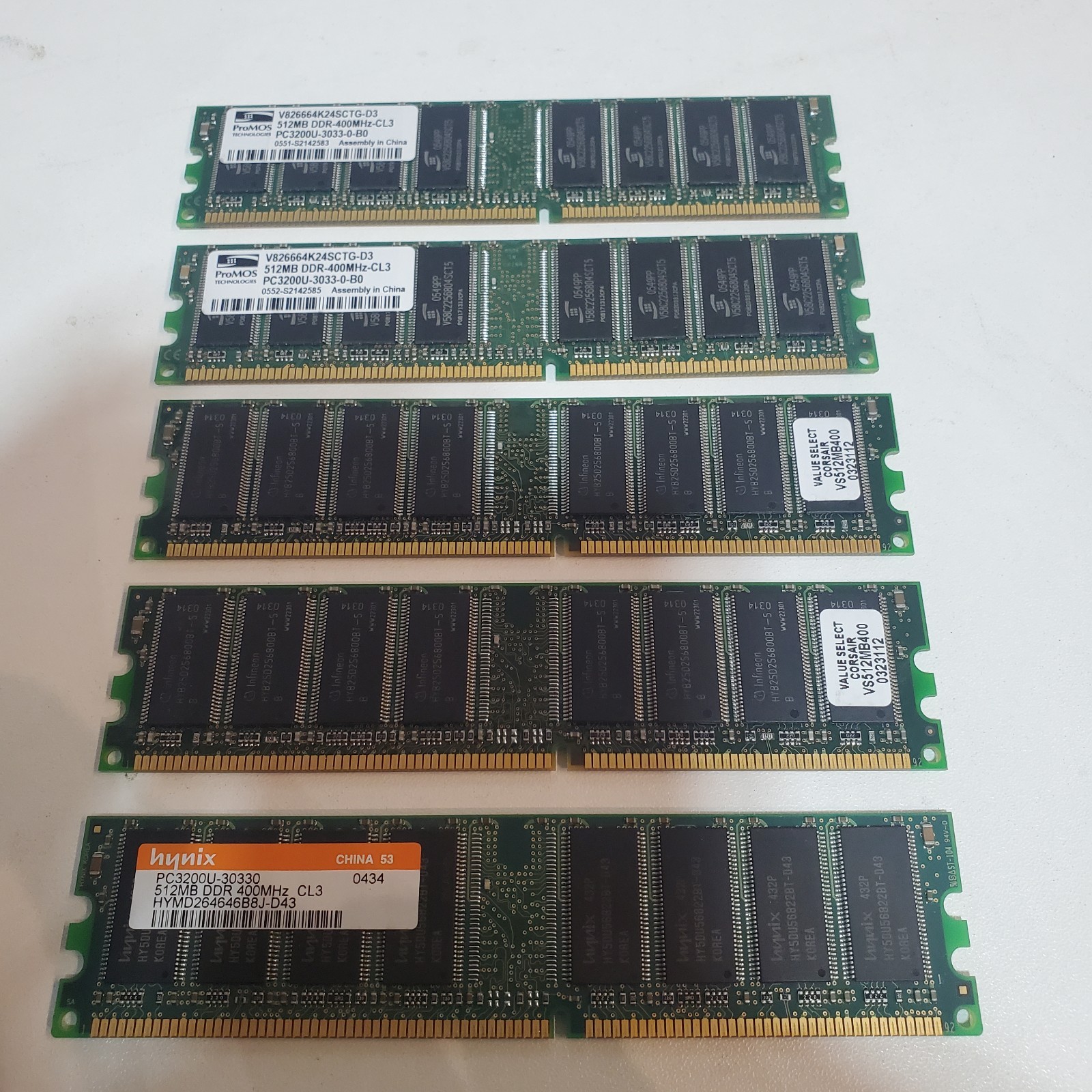 ddr ram lot 2.5gb