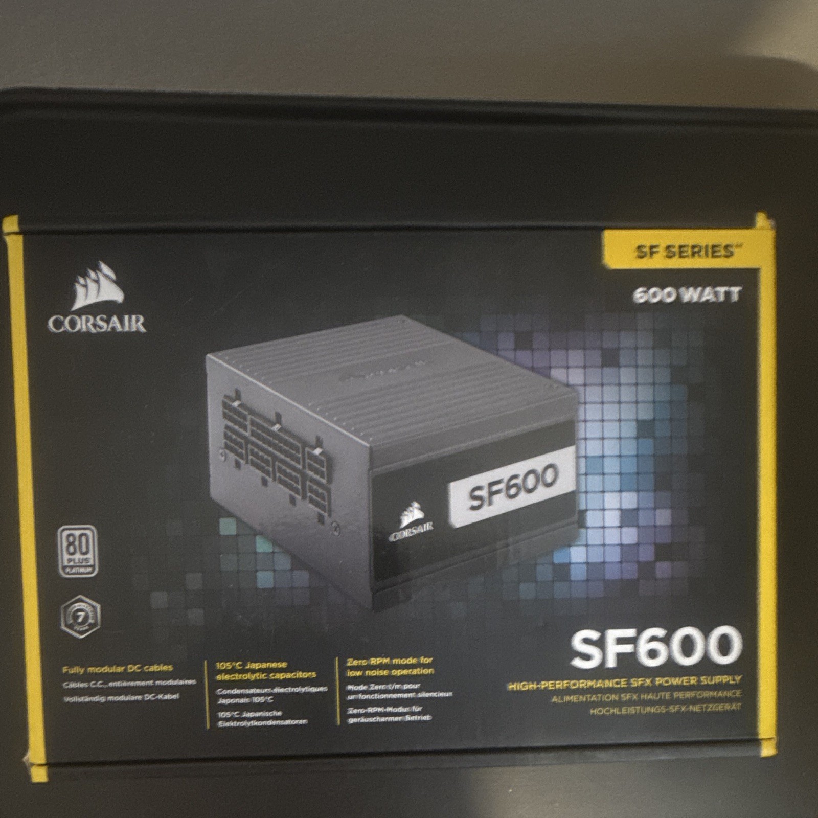 Corsair SF600 SF Series 600W SFX Fully Modular PSU Black 24pin 6+2 PCIe