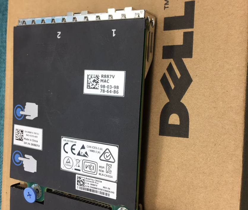 Dell Mellanox CX4121C 2 Port 25Gb/s SFP28 Network Daughter Card R887V 0R887V