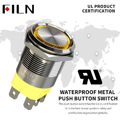 20 Amp 22 mm 7/8 2 Piece Latching High Current Pushbutton Switch Color: Green