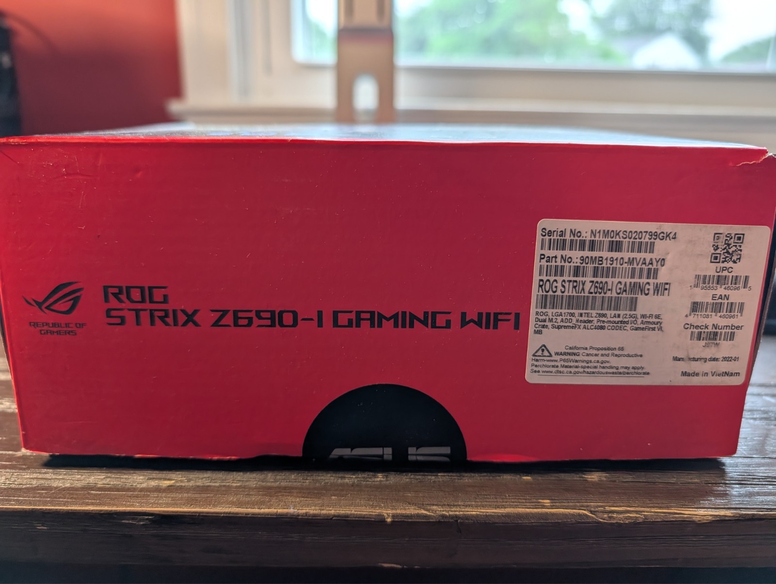 ASUS ROG Strix Z690I Gaming WiFi LGA 1700 Mini-ITX Intel Motherboard Thunderbolt