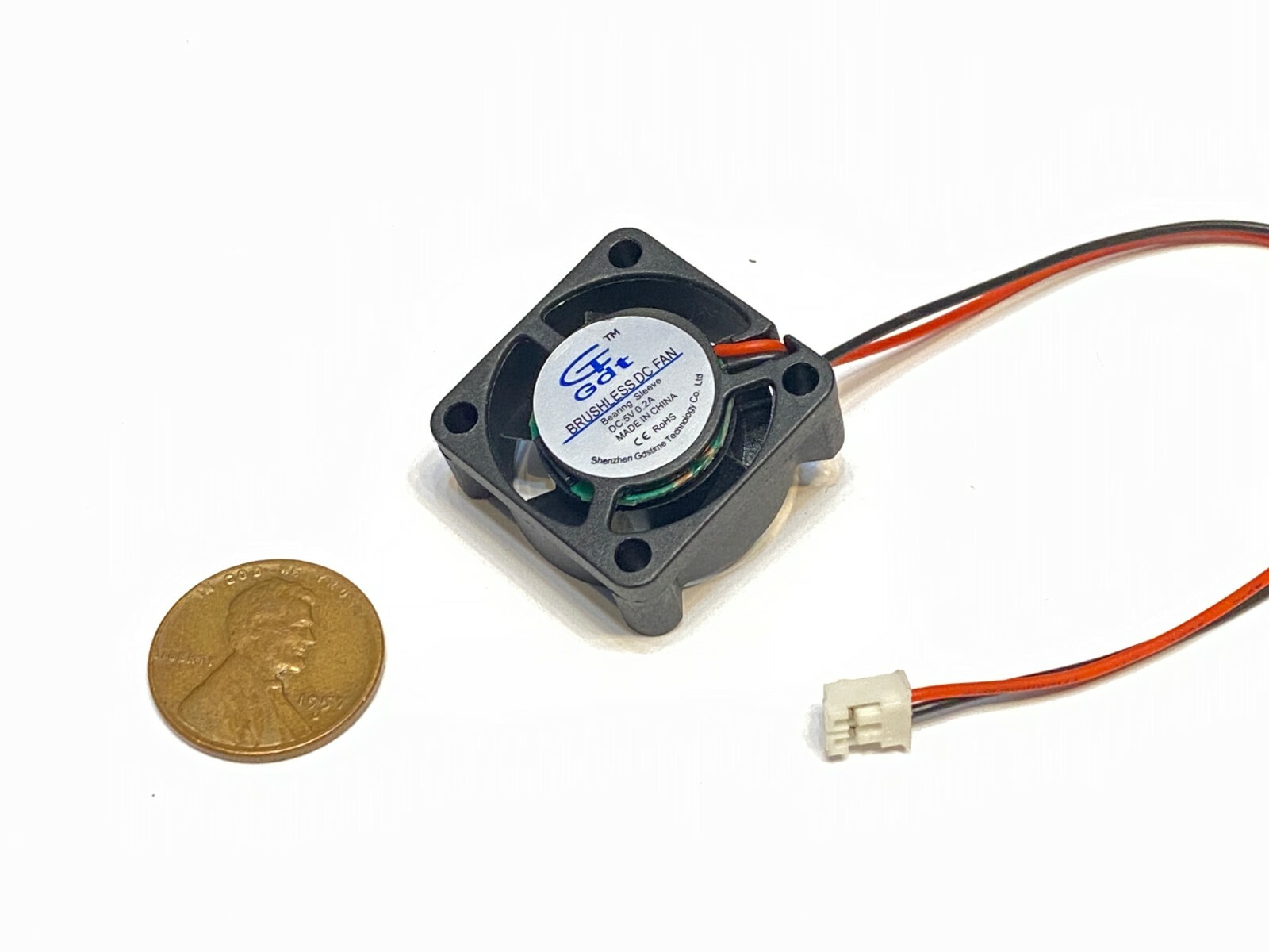 4 Pieces 5v fan 2510 small 2 pin computer GDStime 25mm x 10mm mini B9