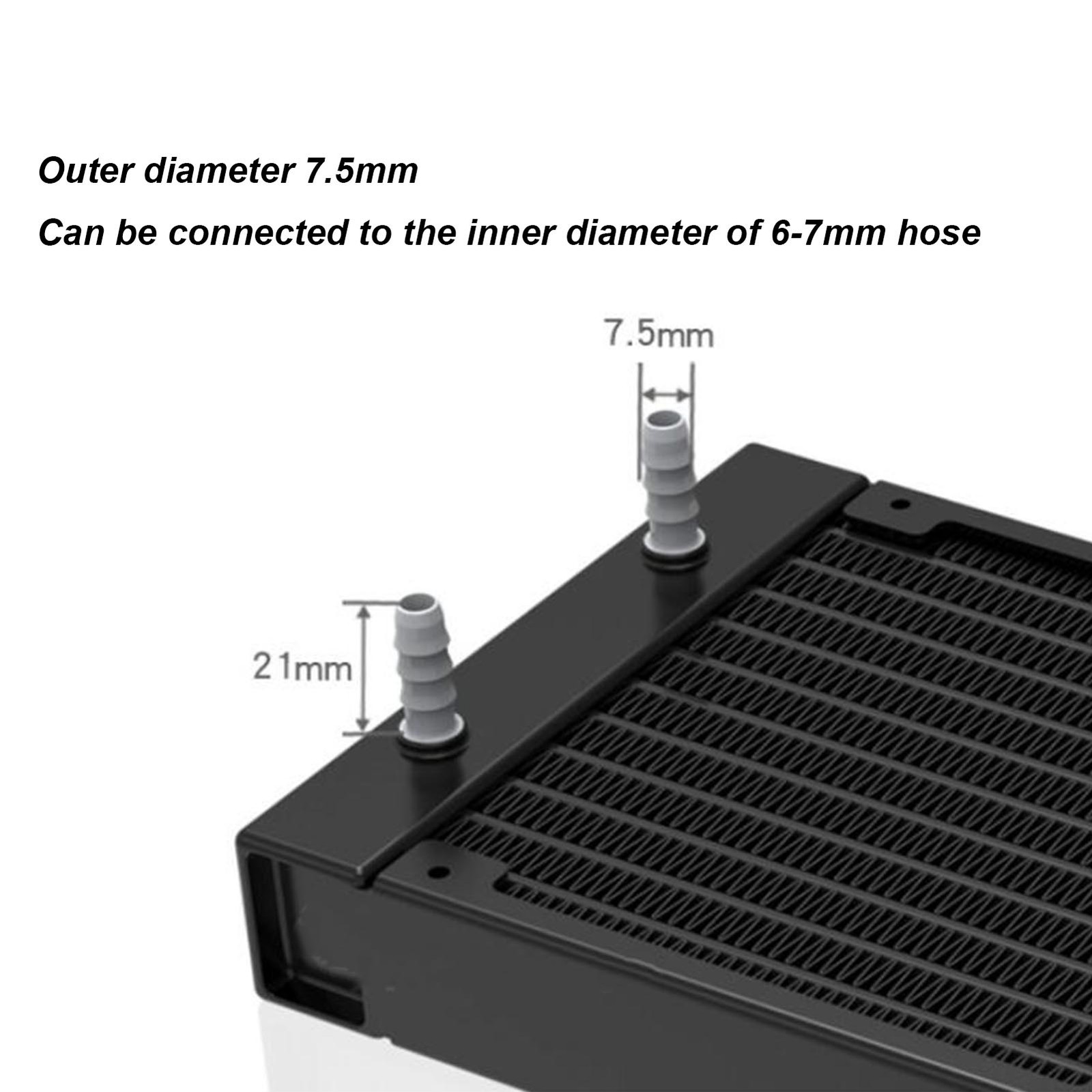 Water Cooling 12 Pipe 22mm Thickness Aluminum Alloy Computer Heat DTKU
