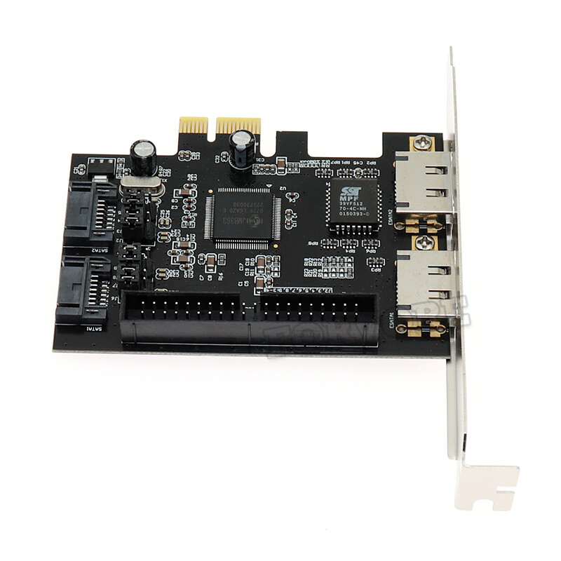 PCIe PCI Express to IDE + 2x SATA II + 2x ESATA Raid Controller Adapter Card