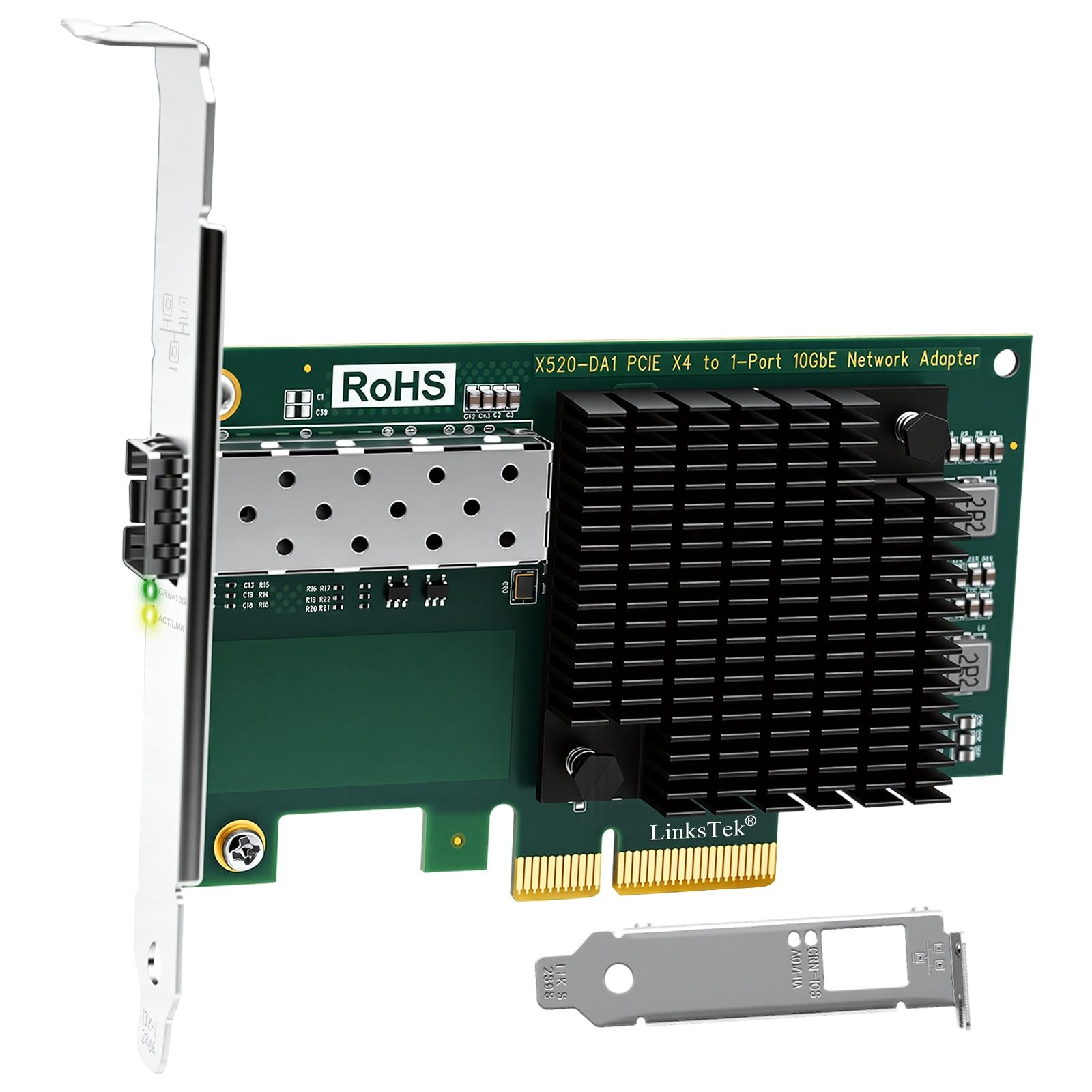 X520DA1 10Gb/s SFP+ Fiber Port PCIe Ethernet Adapter Intel 82599 Gaming NIC