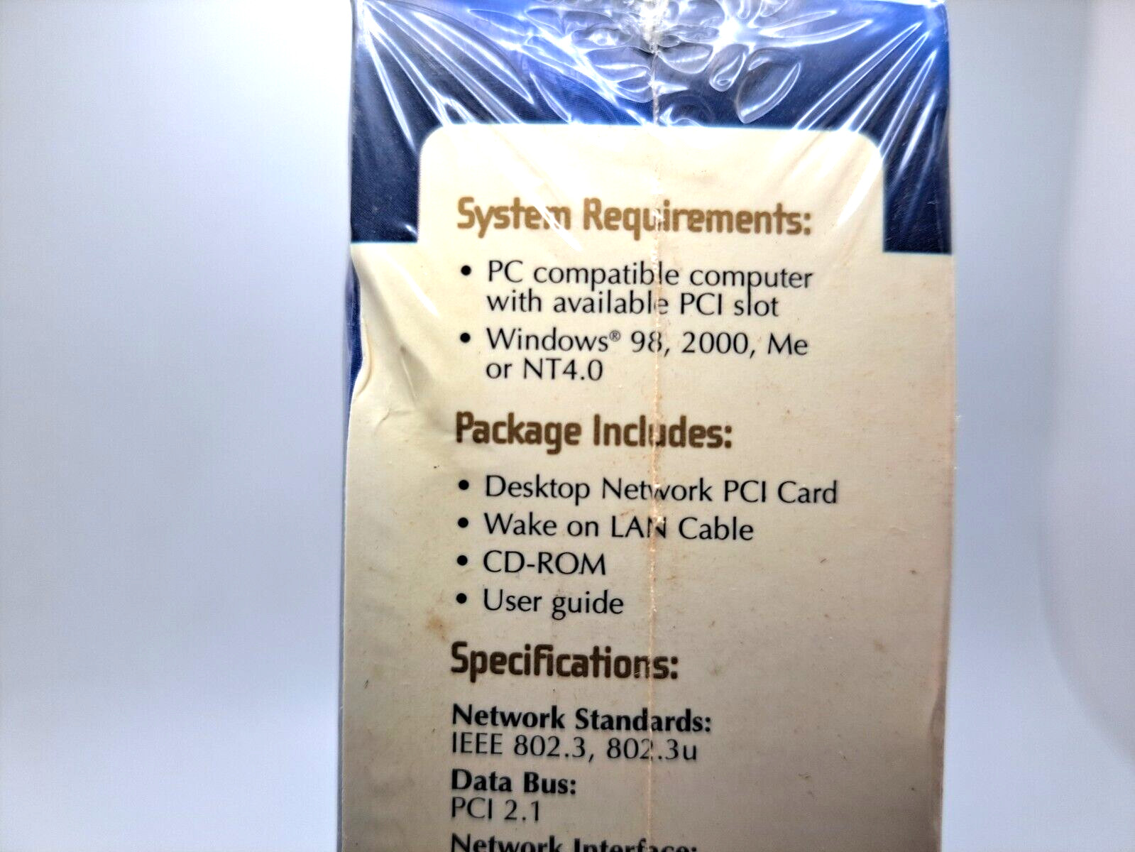 SEALED Belkin F5D5000 Desktop Network PCI Card 10/100MBt FREE SHIPPING