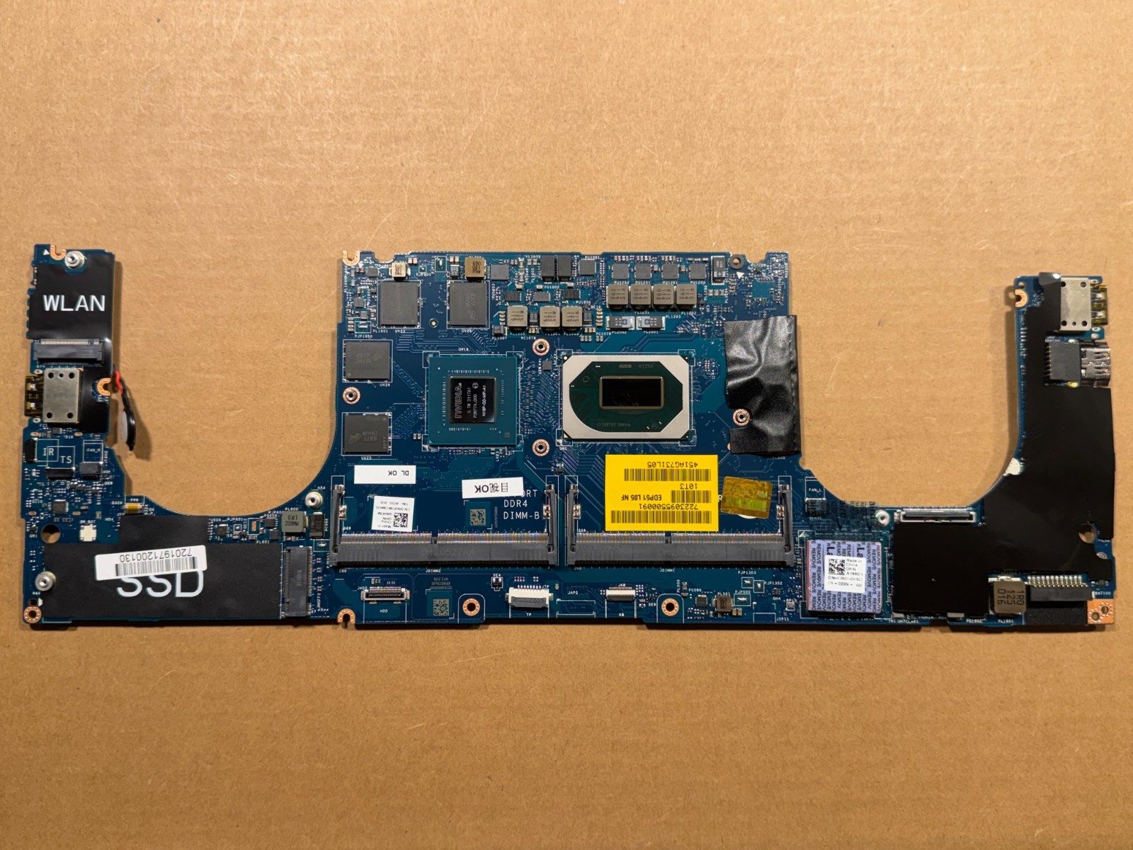 NEW Dell XPS 15 7590 Motherboard Intel i9-9980HK nVidia GTX1650 4KR2M LA-H331P