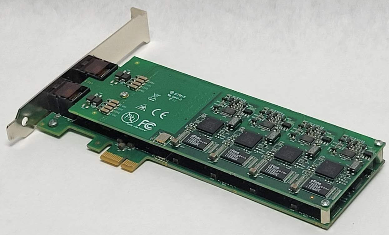 Mainpine IQ Express RF5124 8-Port PCIe Intelligent Fax Board High Profile