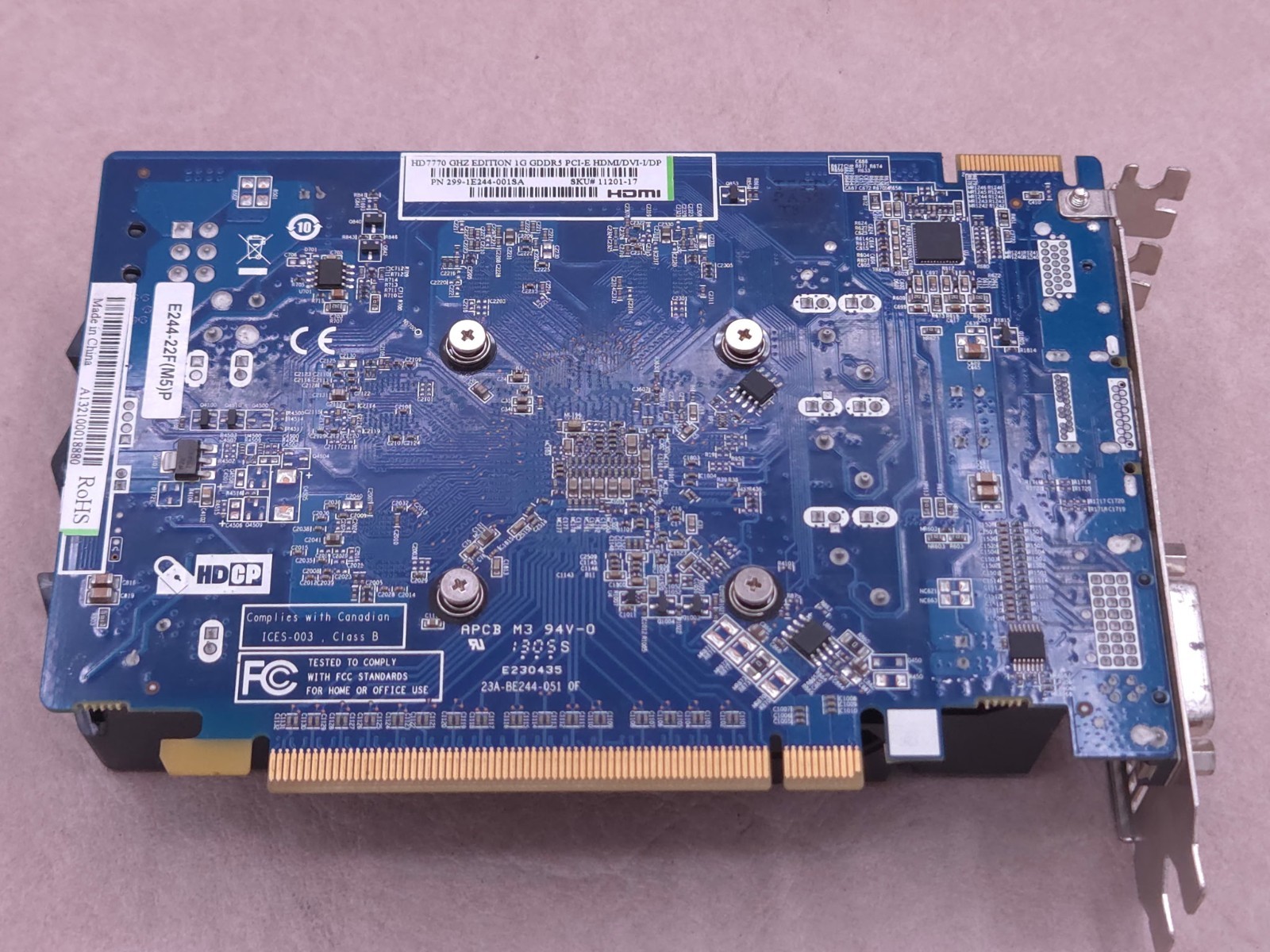 Sapphire HD 7770 GHz 1GB and unknown radeon graphics card untested