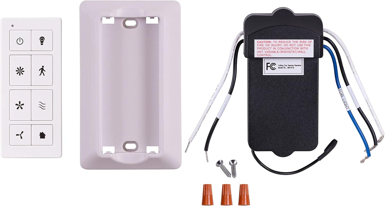 Universal Ceiling Fan Remote Control Kit with Receiver, Wall Do