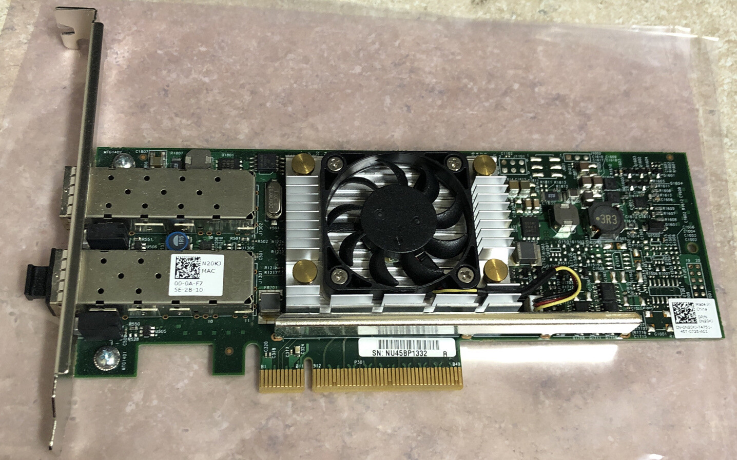 0N20KJ DELL BROADCOM 57810 10GB DUAL PORT PCI-E SFP+ NETWORK CARD N20KJ