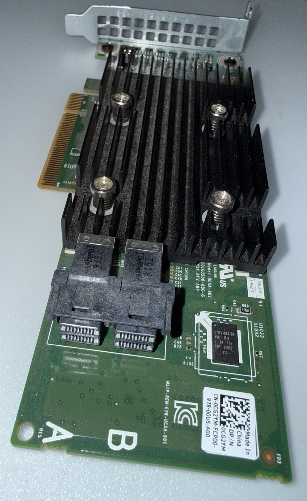 Dell PERC H330 CG2YM PCIe RAID Controller 2x Mini SAS 12Gbps RAID 0/1/5/10/50