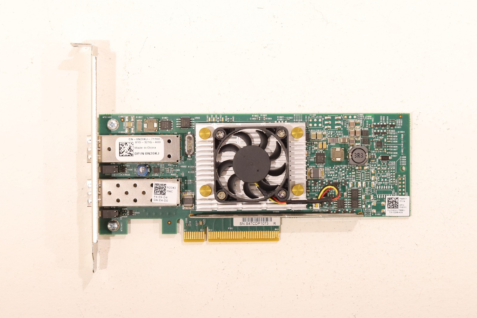 Dell Broadcom 57810S 2-Port 10GbE PCIe x8 Converged Network Adapter DP/N: 0N20KJ