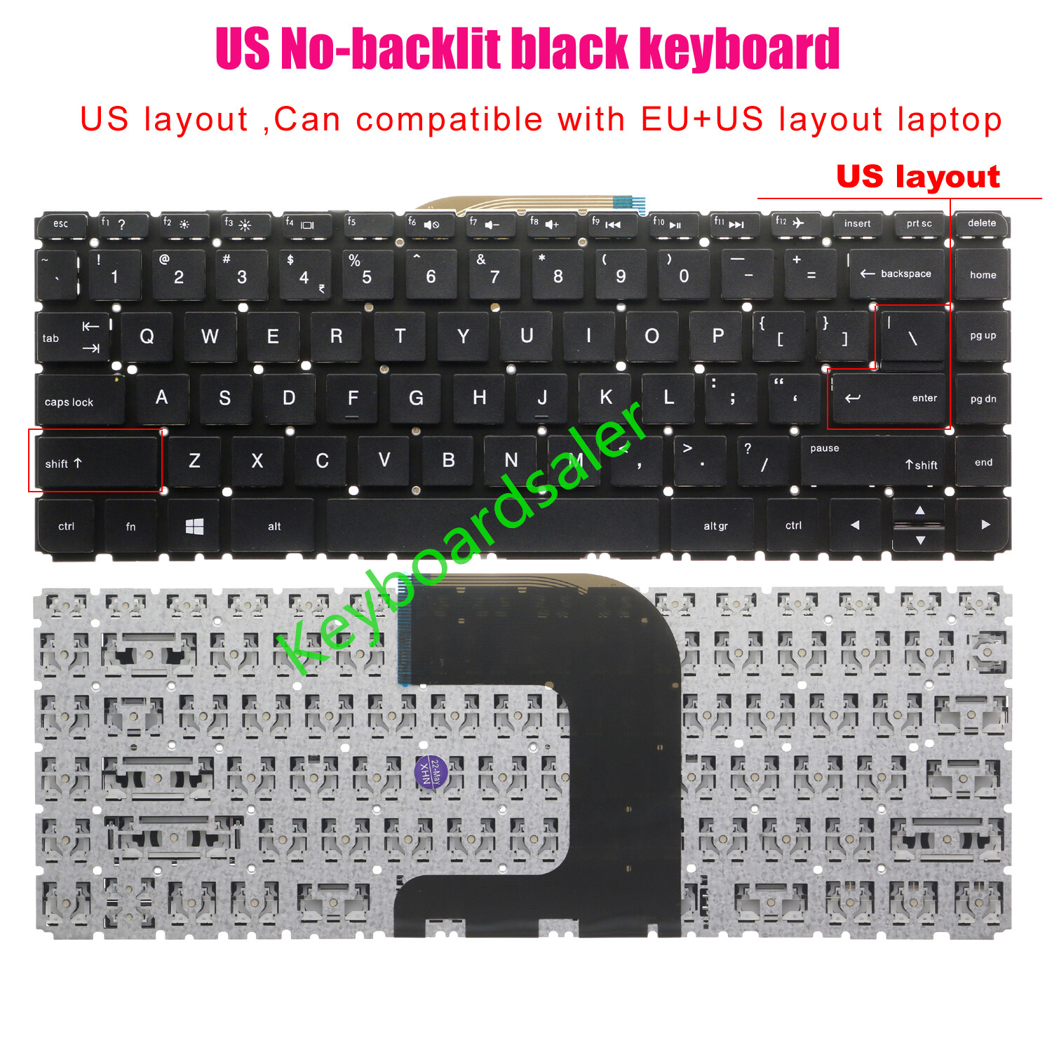 New US keyboard For HP 14-AC 14-AC100 14-AC600 14-AF 14G-AD100 14Q-AJ100 laptop