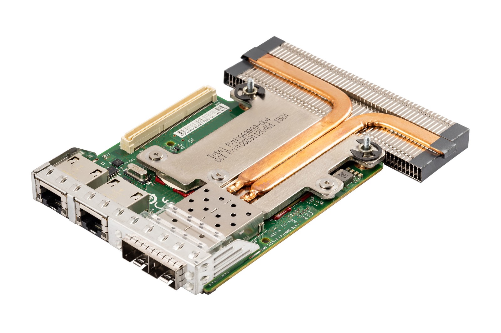 Network interface card Intel X520/i350 2x10GbE SFP+ 2x1GbE RJ45 PCIe 2.0 C63DV