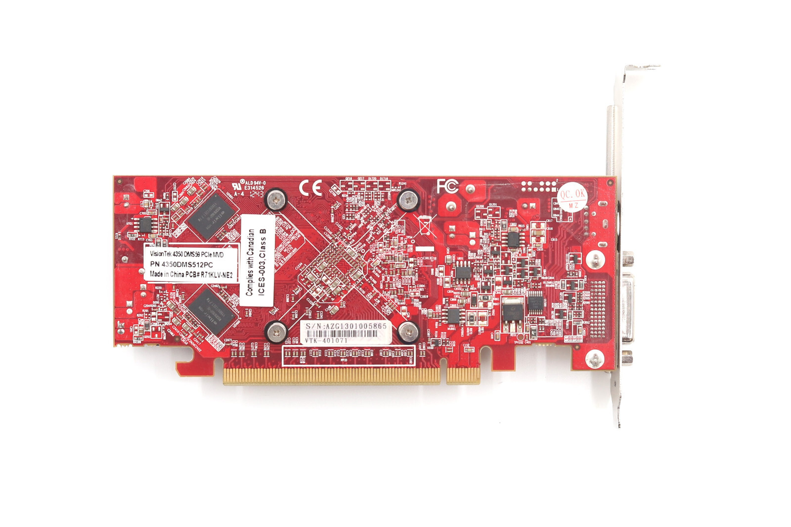 VisionTek ATI Radeon HD 4350 512MB DDR2 PCIe Graphics Card P/N: 4350DMS512PC
