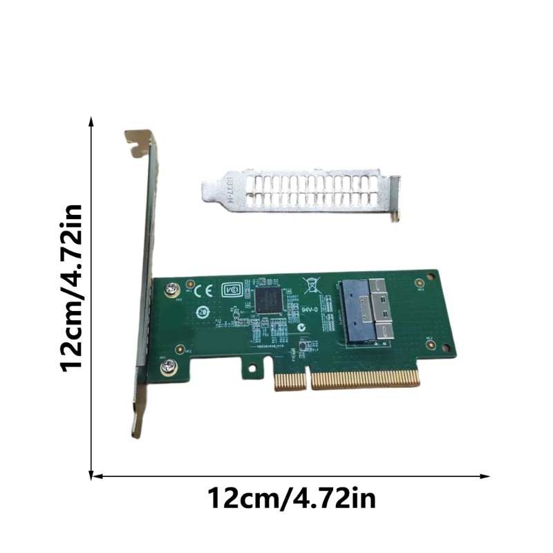 PCIe4.0 X8 to SFF-8654 X8 NVMe PCIe Adapter Converters Card for Desktop PC