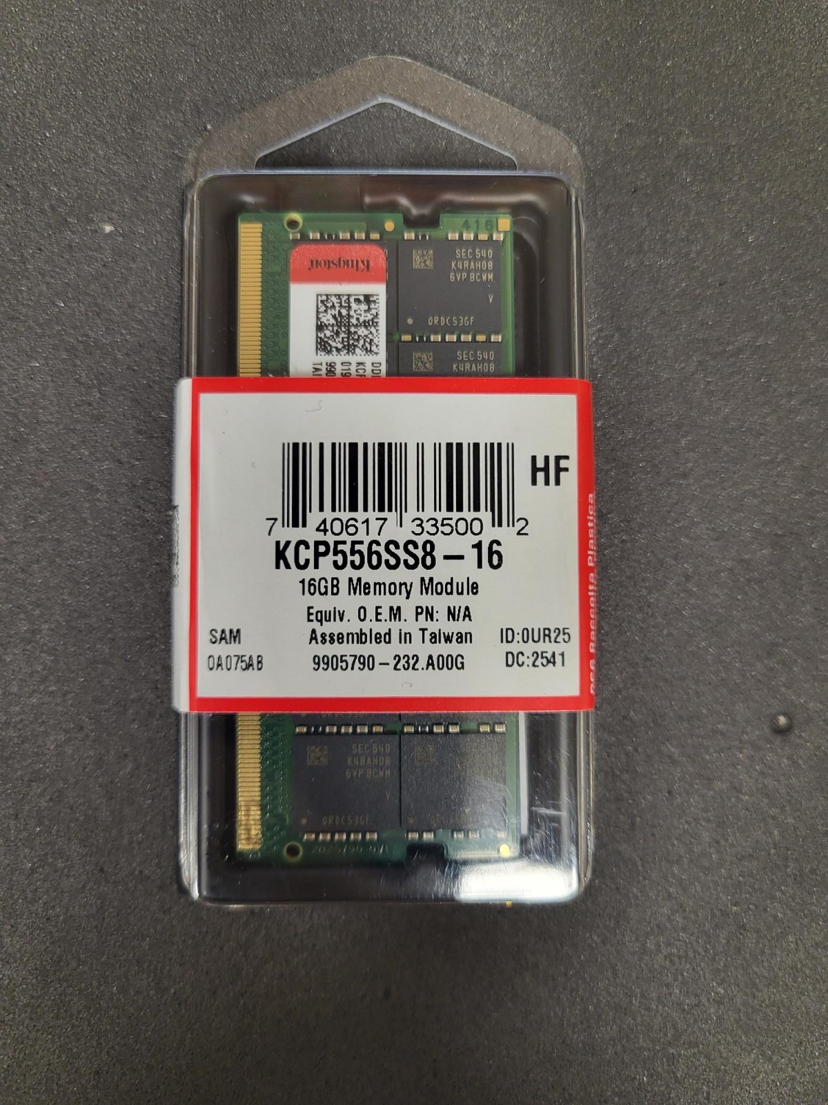 Kingston 16GB DDR5 SDRAM Memory Module kcp556ss8-16
