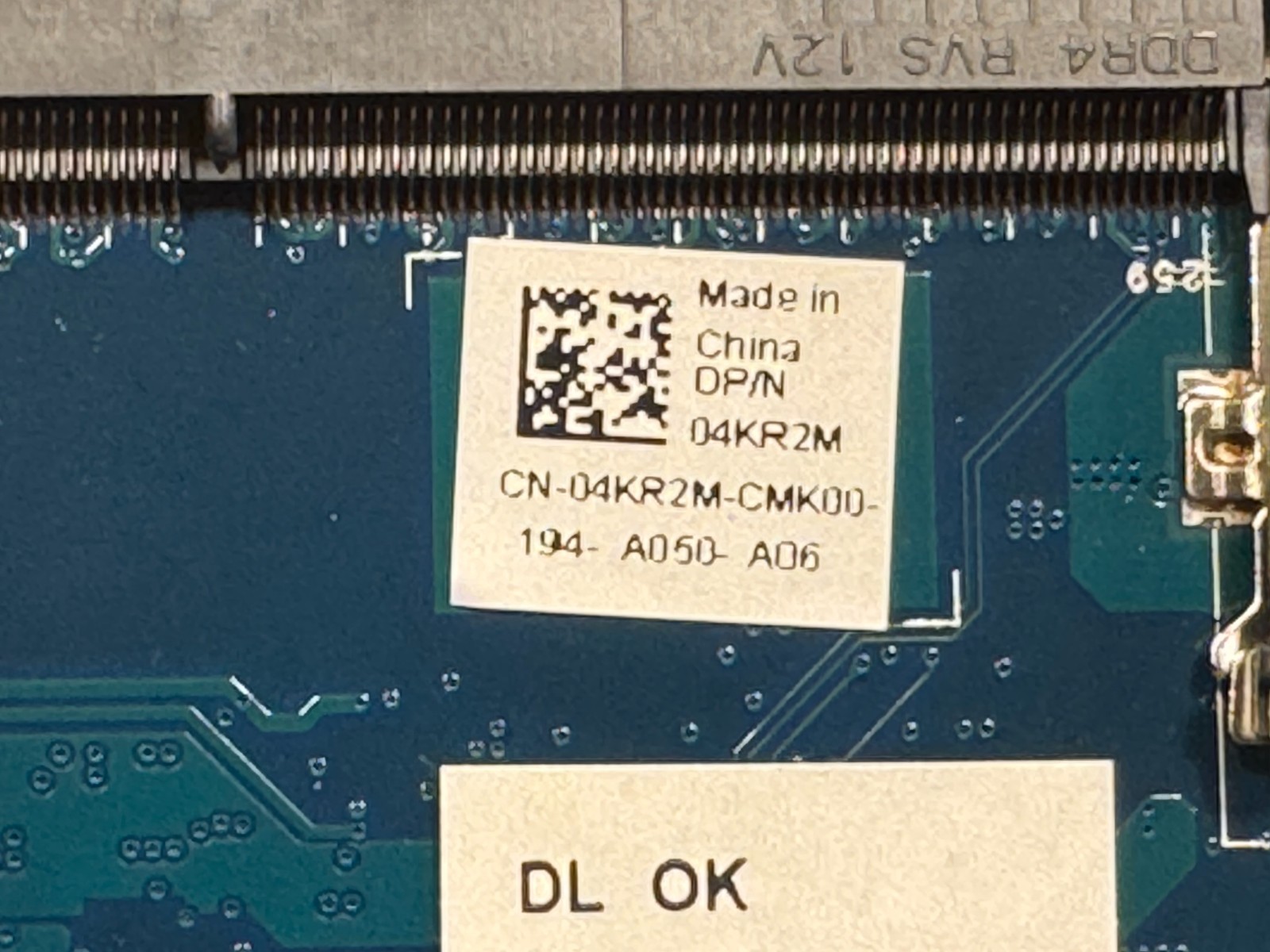 NEW Dell XPS 15 7590 Motherboard Intel i9-9980HK nVidia GTX1650 4KR2M LA-H331P