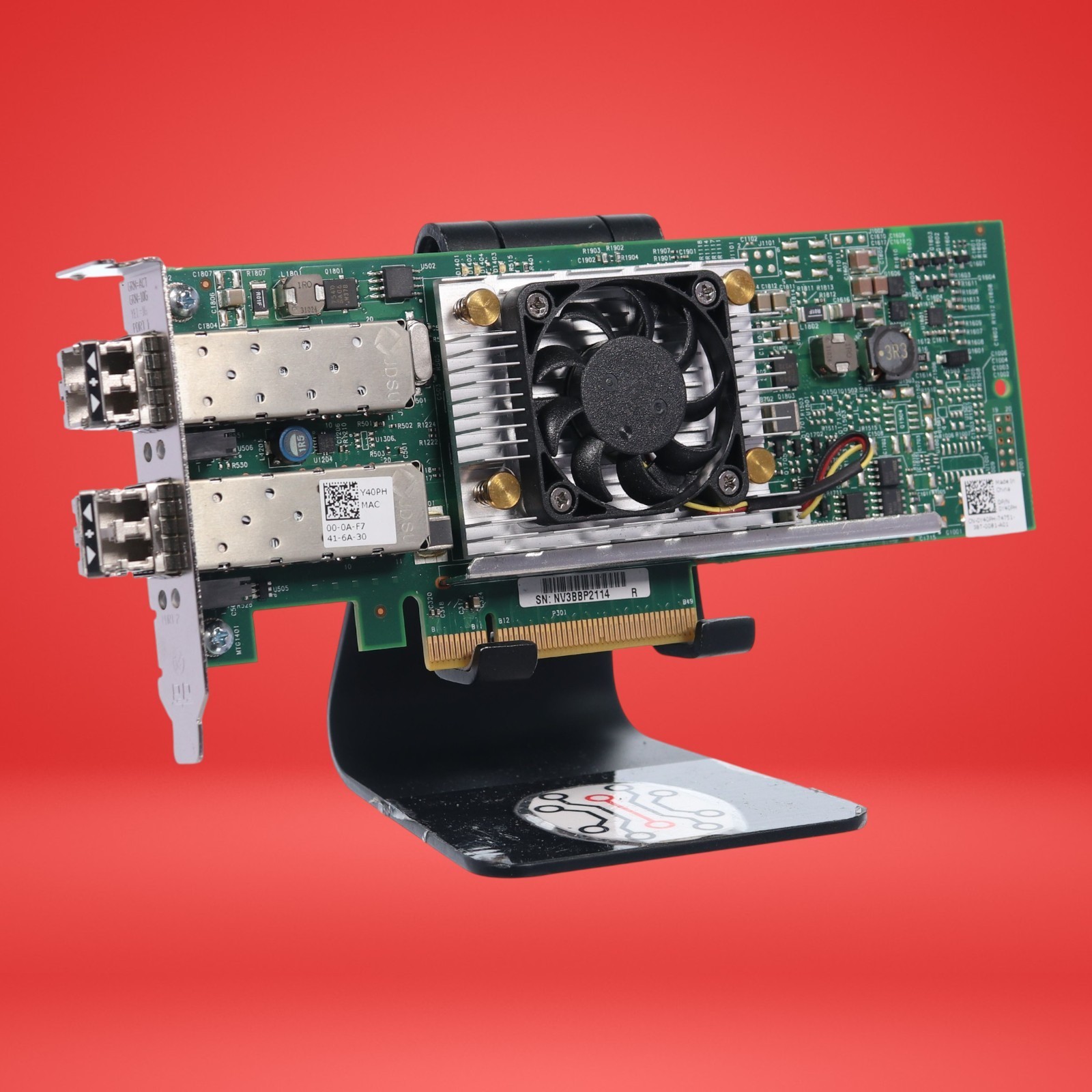 DELL 0N20KJ / 0Y40PH BCM57810S 10GB DUAL PORT PCIE NETWORK CARD W/ 2x SFP